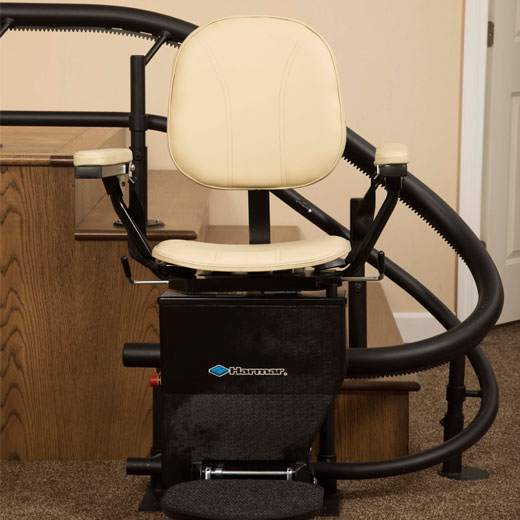 San Francisco Harmar Helix Curved Stairchair chairlift chairstair