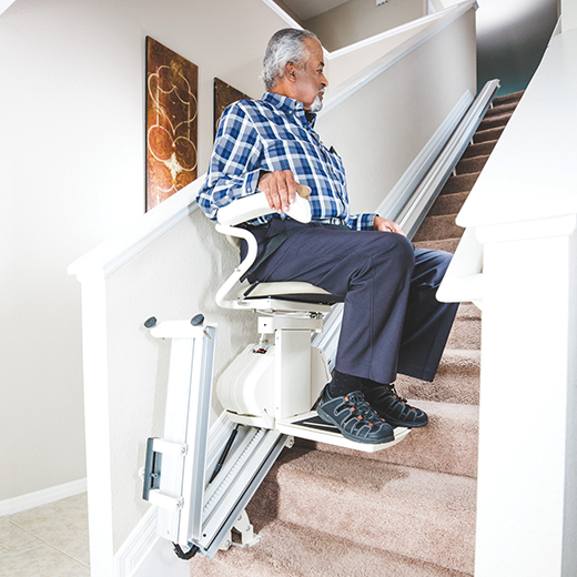 Oakland Harmar SL301 Stairlift stairchair chair indoor straight rail flip up hinged rail  