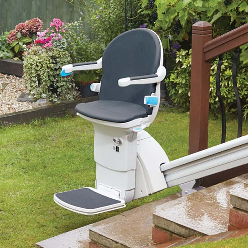 Palo Alto Handycare Outdoor stairlift exterior chairstair outside stairlift